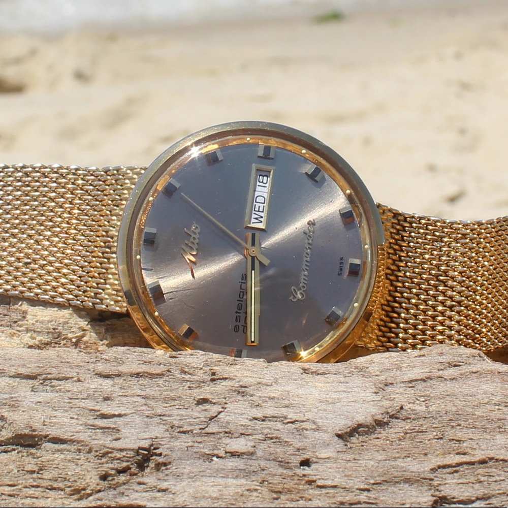 🔵🔵🔵SOLD1959 Mido Ocean Star Datoday Commander - Estelaris- Swiss Automatic